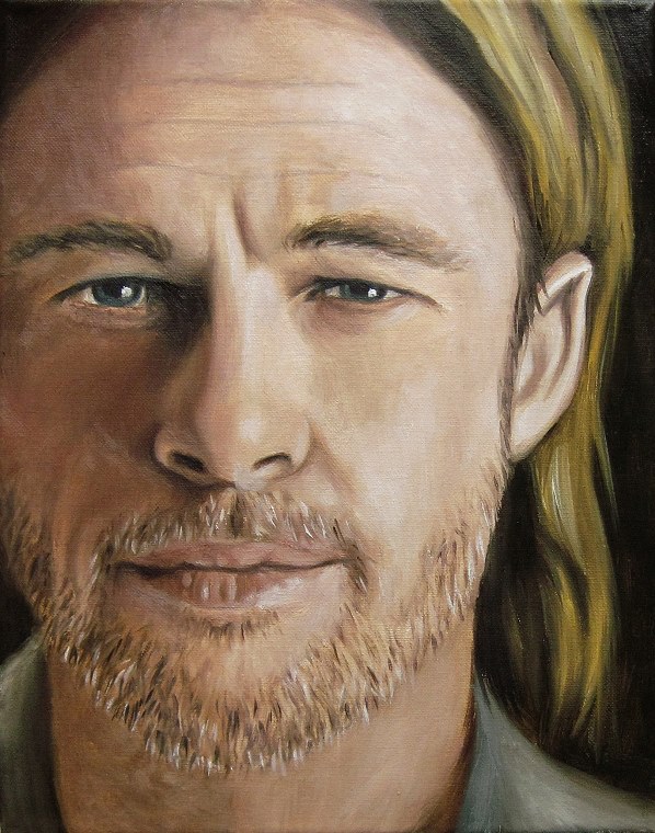 Brad Pitt Portrait Painting Kunst Malerei Ölgemälde