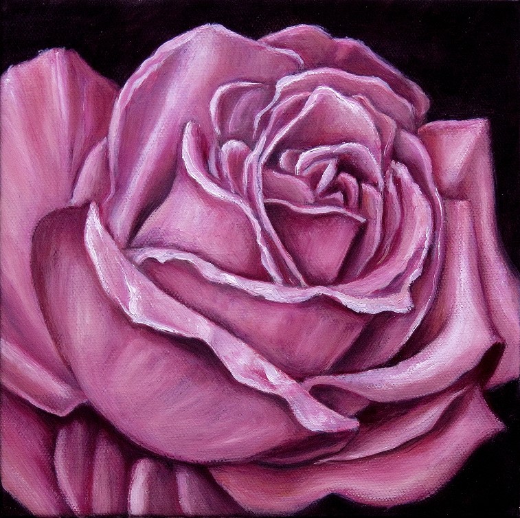 Pink Rose Kunst Malerei Ölgemälde Painting