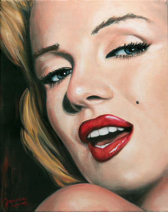 Marilyn Monroe Portrait Kunst Ölgemälde Malerei