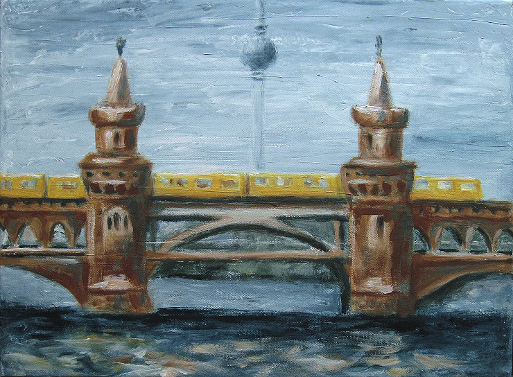 Oberbaumbrücke Berlin Acrylbild Kunst Malerei Gemälde Painting