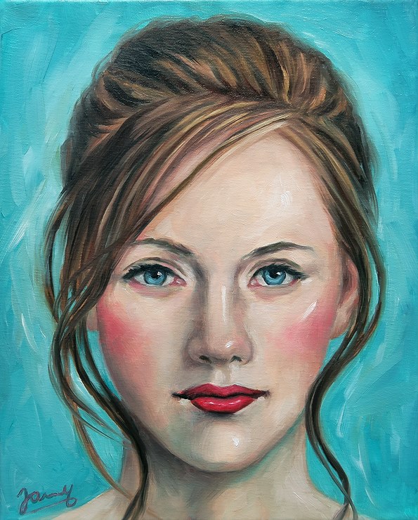 sarah Portrait Kunst Ölmalerei