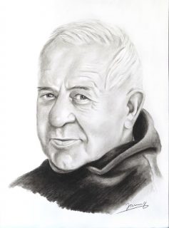 Opa Portrait Zeichnung vom Foto