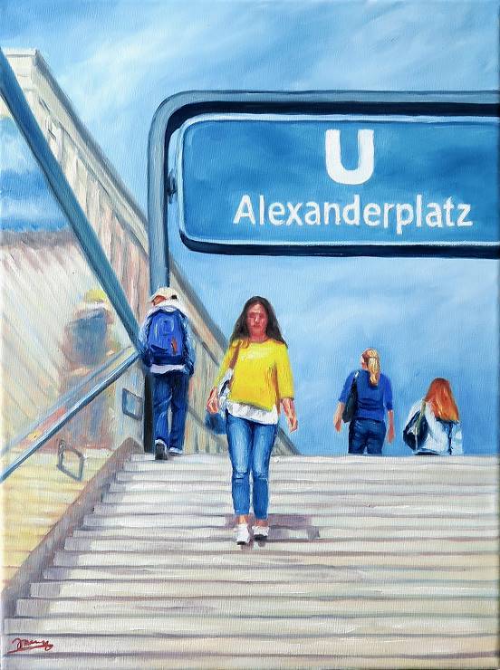 Berlin Alexanderplatz Gemälde Kunst Malerei