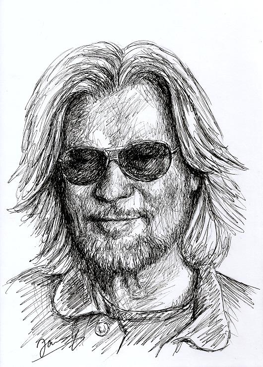 Daryl Hall Fanart Portrait Scribble Zeichnung