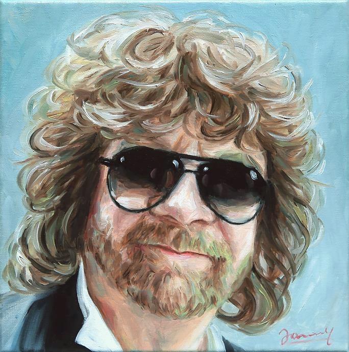 Original Jeff Lynne ELO oil painting art portrait