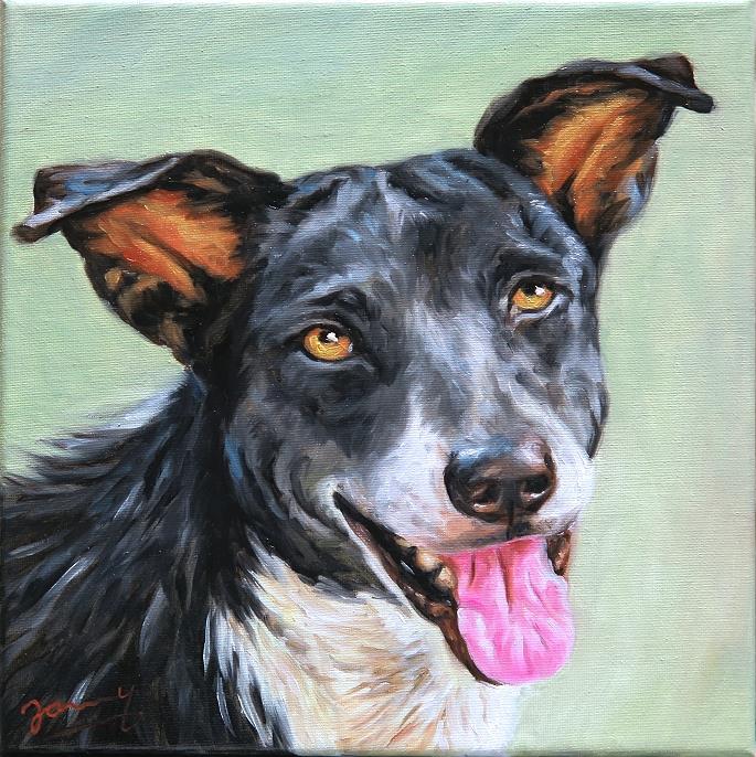 Hund Painting Portrait Gemälde Archi