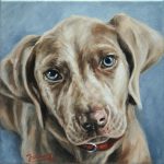 Hund Painting Portrait Gemälde Bruno