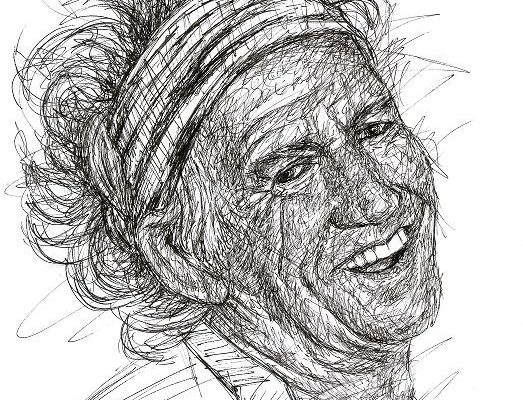 Original Keith Richards Scribble Portrait