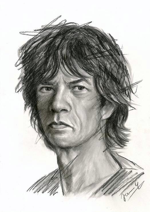 Mick Jagger Portrait Zeichnung