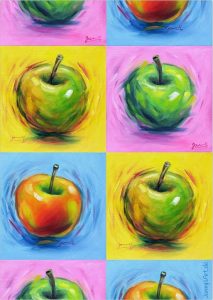 Äpfel Gemälde Poster Druck