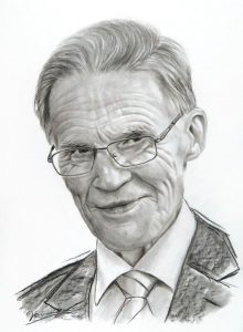 Portrait Zeichnung Kohlezeichnung