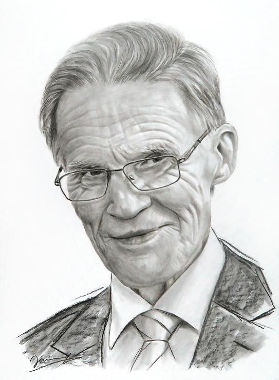 Portrait Zeichnung Kohlezeichnung
