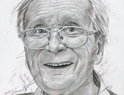 Portrait Zeichnung Kohlezeichnung