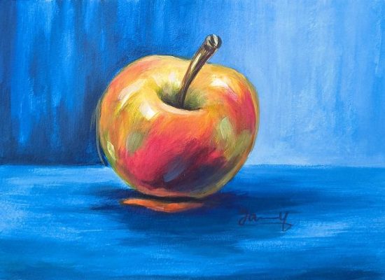 Apfel Gemälde Stillleben Kunst Malerei