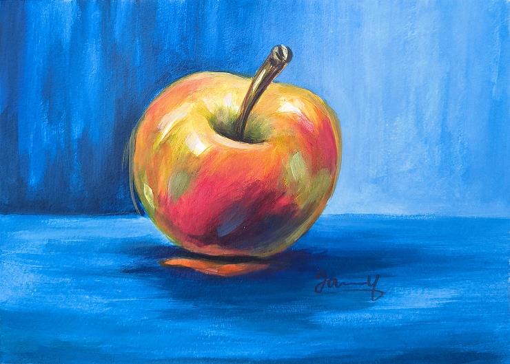 Apfel (12) Apfel Gemälde Stillleben Kunst Malerei
